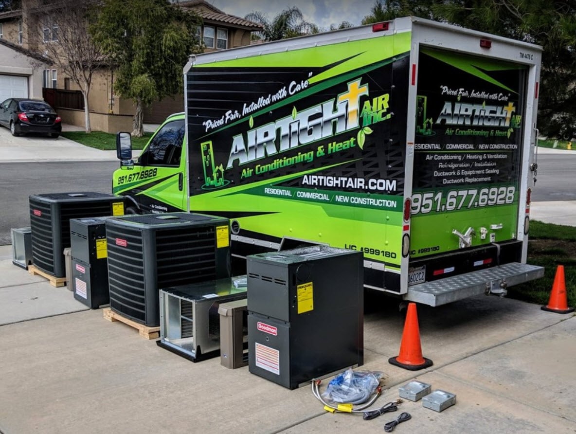 AC install Winchester CA with energy-efficient condenser and smart thermostat installed by AirTight Air, Inc.