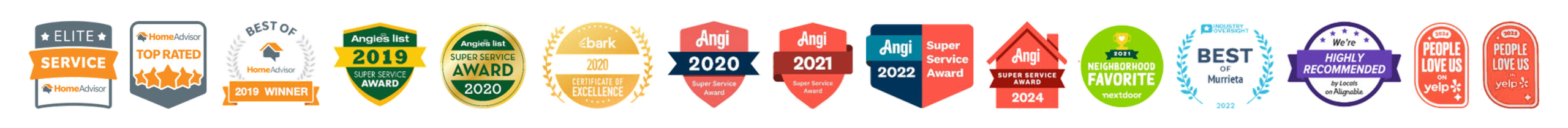 AirTight Air, Inc. HVAC awards and customer service recognition badges